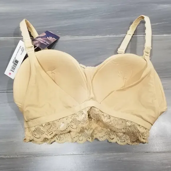 Cosabella Never Say Never Mommie Nursing Bra Maternity Blush Lace Large - Picture 6 of 12